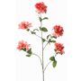 Artificial rhododendron branch MALISSA, coral, 4ft/120cm