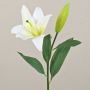 Artificial tiger lily FILICE, white-green, 20"/50cm, Ø6.7"/17cm