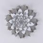 Artificial camellia blossom STEINKA, grey, Ø16"/40cm