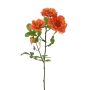 Artificial wild rose BALOU, orange, 24"/60cm, Ø2.8"-3.5"/7-9cm
