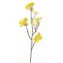 Artificial maple spray ALHENA with flowers, yellow, 28"/70cm, Ø2"-3.5"/5-9cm