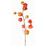 Artificial Physalis spray PERSEI with fruits, orange, 31"/80cm