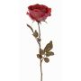 Artificial rose NAJMA, antique red-violet, 26"/65cm, Ø3.9"/10cm