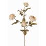 Artificial rose spray SITARA, cream-pink, 30"/75cm, Ø2"-3.1"/5-8cm