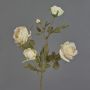 Artificial rose spray SITARA, cream, 30"/75cm, Ø2"-3.1"/5-8cm