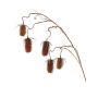 Artificial wild teasel LORCAN, brown-red, 4ft/120cm, Ø2.4"-3.1"/6-8cm