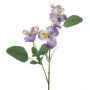 Decorative branch Pansy SIREL, purple-yellow, 26"/65cm
