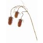 Artificial wild teasel LORCAN, brown-red, 3ft/90cm, Ø2.4"-3.1"/6-8cm