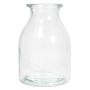 Flower vase ETIENNE, glass, clear, 7"/18cm, Ø4.7"/12cm