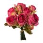 Artificial bouquet of roses NERZO, fuchsia, 12"/30cm