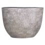 Flower pot made of ceramic AGAPE oval with texture, white-brown, 20"x8"x14"/50x20x36cm