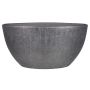 Flower pot made of ceramic AGAPE oval with texture, black, 19"x8"x10"/49x20x25cm