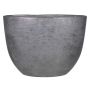 Flower pot made of ceramic AGAPE oval with texture, black, 20"x8"x14"/50x20x36cm