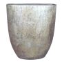 Flower vase made of ceramic AGAPE oval with texture, gold, 20"x6.7"x22"/51x17x57cm