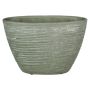 Orchid pot ADELPHOS made of ceramic, oval, grooves, grey-brown, 13"x5.7"x9"/32x14,5x22,5cm