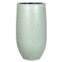 Ceramic vase ELIEL, speckled, mint green-white, 14"/35cm, Ø7"/18cm