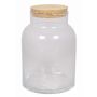 Glass jar ALUKA with cork, clear, 11"/27cm, Ø7"/18cm