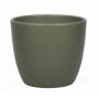 Ceramic pot for plants TEHERAN BASAR, olive green matt, 8"/19,5cm, Ø9"/22,5cm