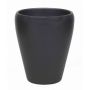Conical vase for orchids NAZARABAD, ceramic, anthracite matt, 6.7"/17cm, Ø5.5"/14cm