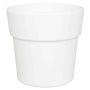 Pot with rim for orchids MARIVAN, ceramic, white matt, 4.9"/12,5cm, Ø5.3"/13,5cm