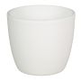 Ceramic pot for plants TEHERAN BASAR, white matt, 5.3"/13,5cm, Ø6.1"/15,5cm