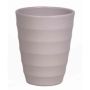 Ceramic flower pot IZEH for orchids, grey mat, 6.7"/17cm, Ø5.5"/14cm