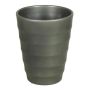 Ceramic flower pot IZEH for orchids, anthracite, 6.7"/17cm, Ø5.5"/14cm