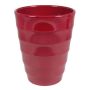 Ceramic flower pot IZEH for orchids, wine red, 6.7"/17cm, Ø5.5"/14cm