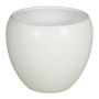 White matt flower pot URMIA BASAR, ceramic, 4.5"/11,5cm, Ø5.5"/14cm