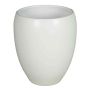 White matt flower pot URMIA MONUMENT, ceramic, 9"/23,5cm, Ø8"/20cm