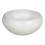 White matt plant bowl URMIA LAKE, ceramic, 5"/13cm, Ø12"/30cm