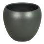 Flower pot URMIA BASAR, ceramic, anthracite matt, 9"/24cm, Ø11"/27cm