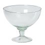 Fruit bowl AYOKA made of glass, with foot, clear, 6"/15cm, Ø7"/18cm