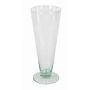 Table vase on foot WANJA, glass, clear, 11"/29cm, Ø4.7"/12cm