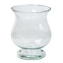 Glass vase ZANIYE with foot, clear, 8"/20cm, Ø6.7"/17cm