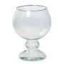 Decorative glass vase JEOMA with foot, clear, 7.5"/19cm, Ø5.5"/14cm