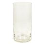 Cylindrical flower vase made of glass SANSA OCEAN, clear, 8"/20cm, Ø4"/10cm