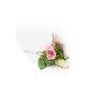 Artificial Lisianthus hydrangea buttonhole spray EREA, light pink, 6"/15cm