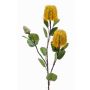 Artificial flower Banksia CONAKIR, yellow, 28"/70cm