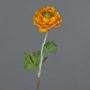 Faux flower Ranunculus ELORIO, orange-green, 20"/50cm
