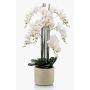 Artificial orchid Phalaenopsis CECILE, ceramic pot, white, 3ft/100cm
