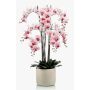 Artificial orchid Phalaenopsis CECILE, ceramic pot, light pink-pink, 3ft/100cm