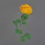Rose artificial flower PEZOS, yellow-orange, 24"/60cm