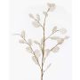 Artificial lunaria branch BUELNA, cream, 3ft/105cm