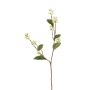 Artificial snowberry branch LIERGA with fruits, cream, 28"/70cm