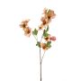 Artificial Christmas rose BELVER, orange-pink, 28"/70cm