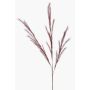 Artificial feather grass branch YECORA, panicles, burgundy red, 4ft/130cm