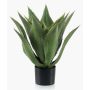 Artificial agave FERNANDA, green, 22"/55cm