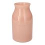 Glass Flower vase LUNARA, light pink-milk glass, 21cm, Ø12cm