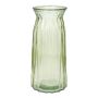 Glass Table vase RUBIE, light green-clear, 8"/20cm, Ø4.3"/10.8cm